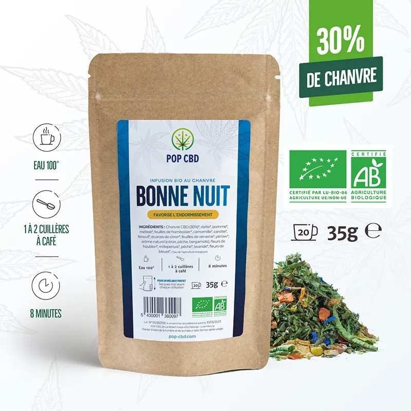 Tisane CBD bio bonne nuit - vrac | POP CBD