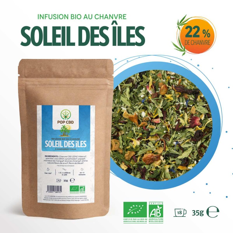 Cbd-Gardens | | Tisane CBD bio soleil des îles | POP CBD | 13,19 €