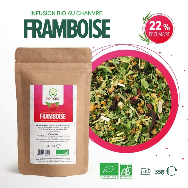 Cbd-Gardens | | Tisane CBD bio framboise | POP CBD | 13,19 €