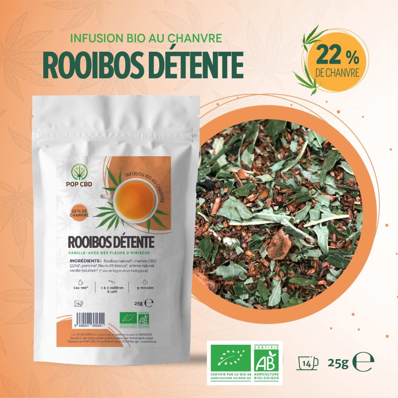 Tisane CBD bio rooibos détente | P CBD