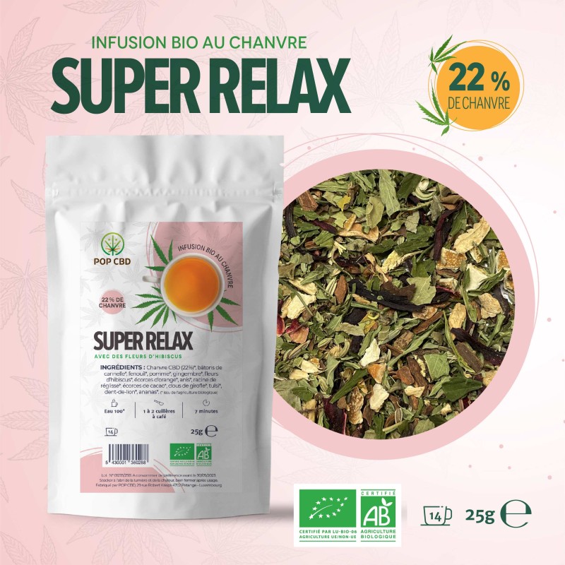 Tisane CBD bio super relax | POP CBD