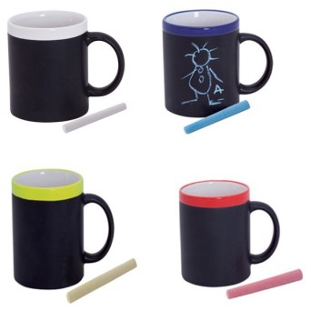 Mug ardoise & craie (Blanc)