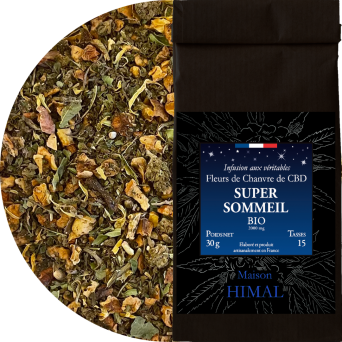 Tisane CBD bio super sommeil | MAISON HIMAL