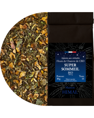 Tisane CBD bio super sommeil | MAISON HIMAL