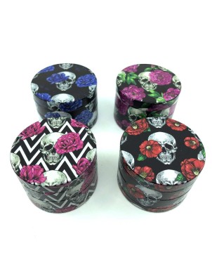 Grinder 50mm Skull & Blooms | Champ High (Blanc Rose)