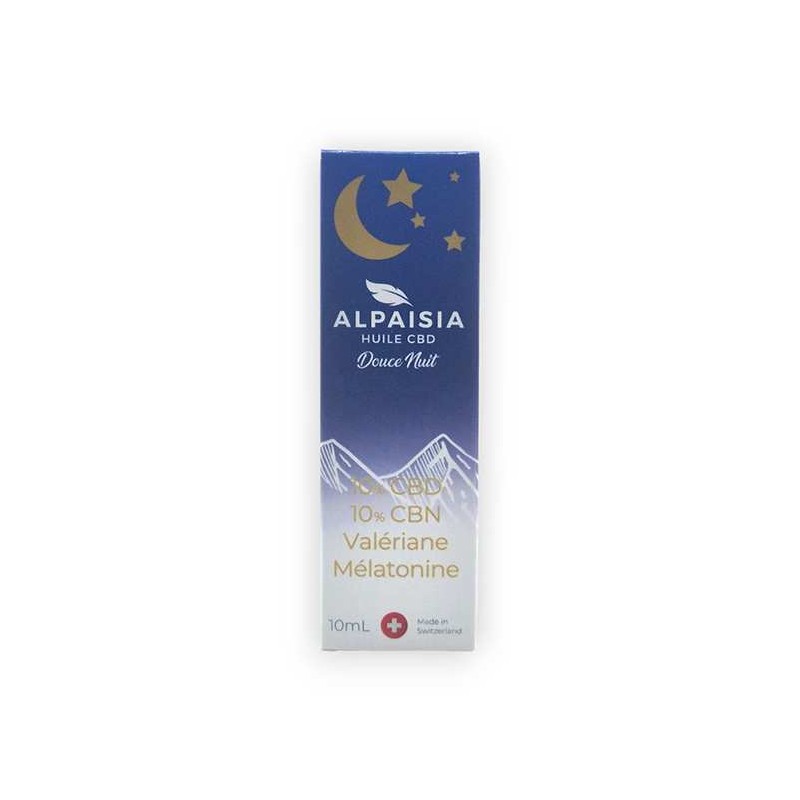 Huile CBD 10% full spectrum douce nuit | ALPAISIA