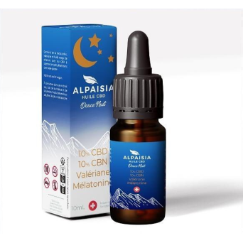 Huile CBD 10% full spectrum douce nuit | ALPAISIA