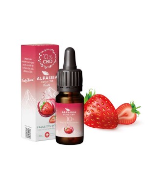 Huile CBD 10% broad spectrum fraise | ALPAISIA