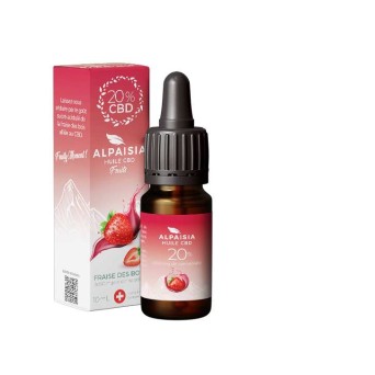 Huile CBD 20% broad spectrum fraise | ALPAISIA