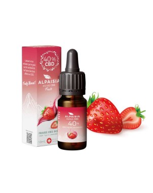 Huile CBD 40% broad spectrum fraise | ALPAISIA