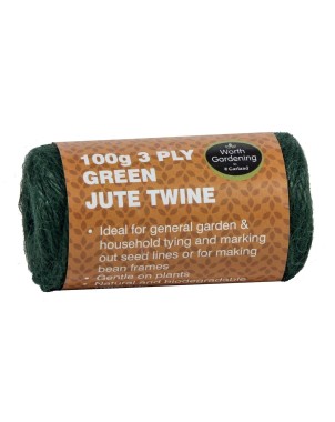 3 plis de ficelle de jute verte 100g