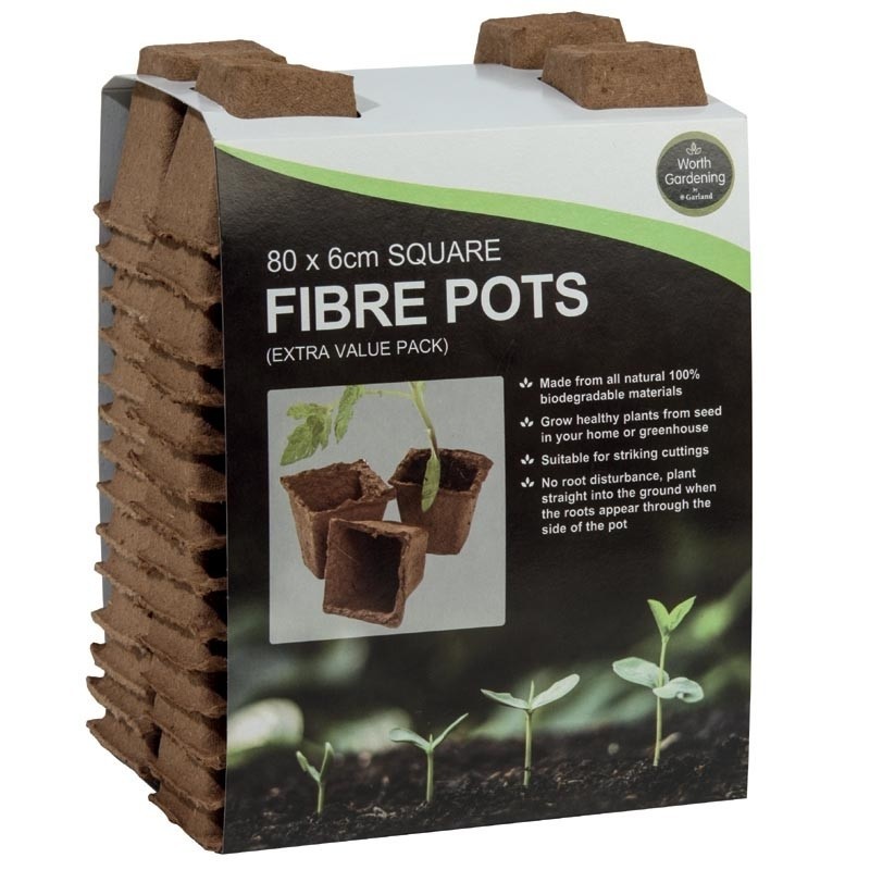 Cbd-Gardens | | 80 pots carrés en fibre de 6 cm (pack extra value) | 14,90 €