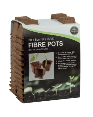 Cbd-Gardens | | 80 pots carrés en fibre de 6 cm (pack extra value) | 14,90 €