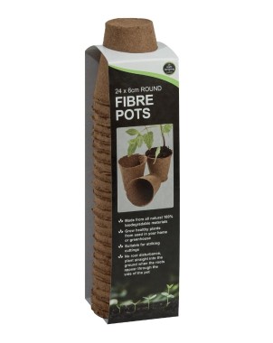 Cbd-Gardens | | 24 pots ronds en fibre de 6 cm | 4,90 €