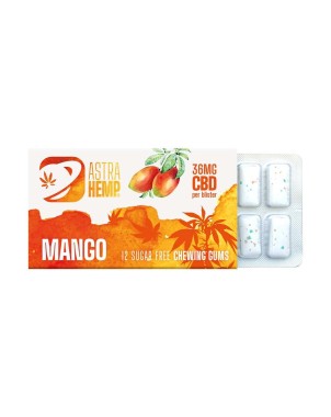 Chewing-gum CBD 36mg mangue | ASTRA HEMP