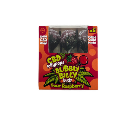 Sucette CBD framboise - 5 pcs | BUBBLY BILLY