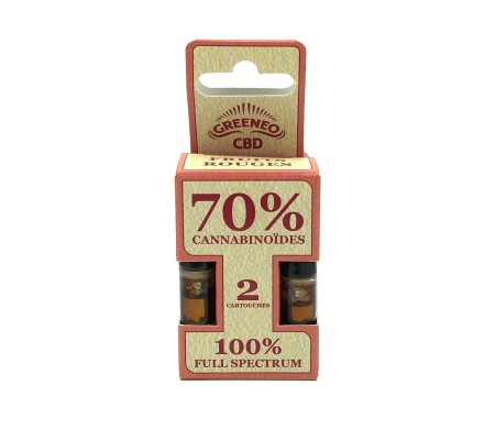 Cartouche e-liquide CBD full spectrum 70% - 2 pcs | GREENEO (Fruits Rouges)