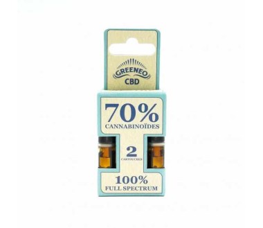 Cartouche e-liquide CBD full spectrum 70% - 2 pcs | GREENEO (Fruits Rouges)