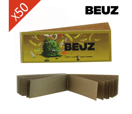 Boîte de 50 carnets de filtres perforés Brown Buds BEUZ