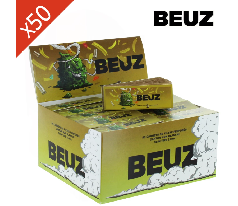 Boîte de 50 carnets de filtres perforés Brown Buds BEUZ