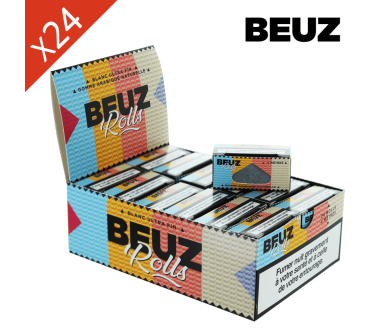 Cbd-Gardens | | Boite de 24 Rouleaux de feuille Slim BLANC Ultra Fin BEUZ | 19,20 €