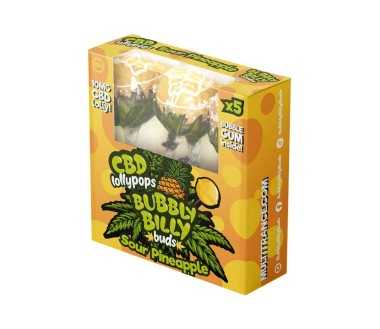 Sucette CBD Sour Pineapple - 5 pcs | BUBBLY BILLY